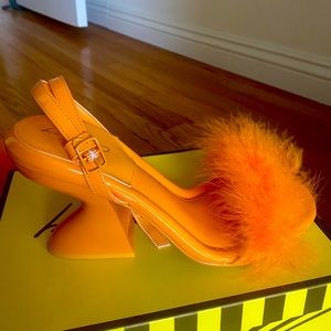 Sam Edelman Circus NY Bright Orange Brenna Feather Heel